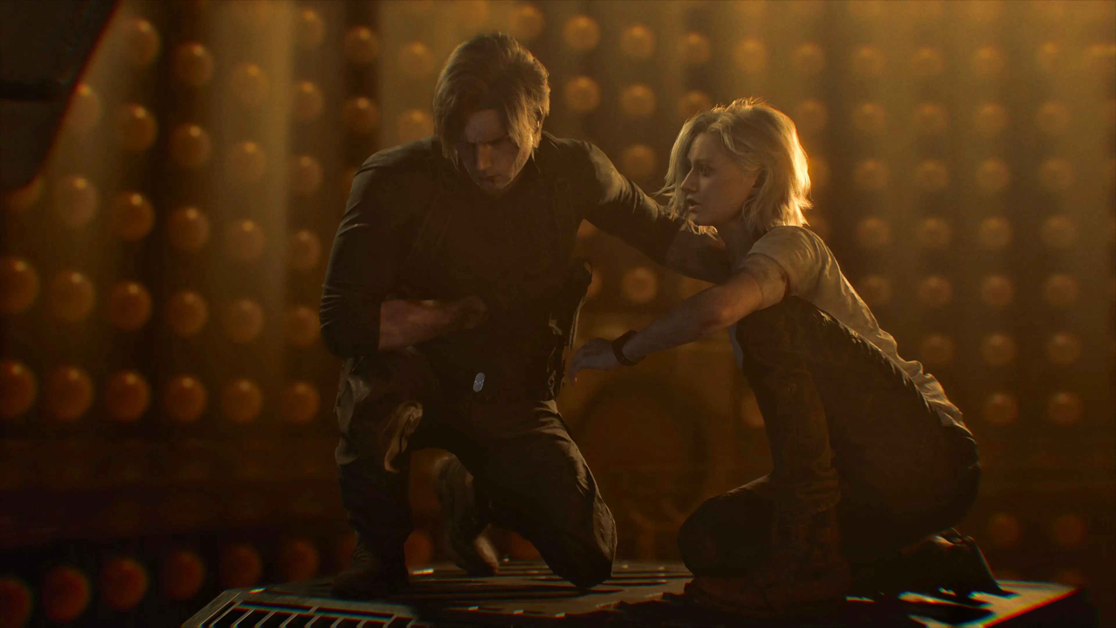 Grace: Are you okay? Leon: Me? Feel like a million bucks.